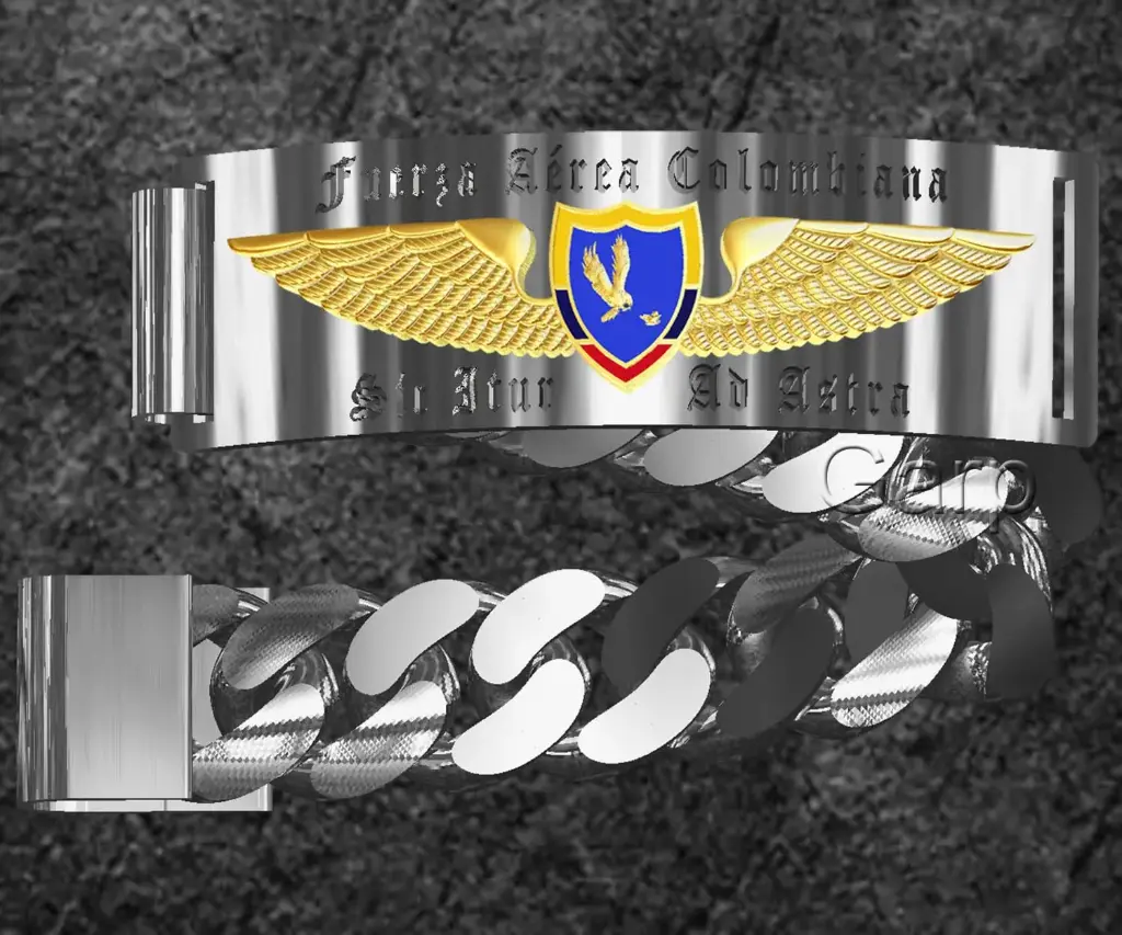 ✈️🇨🇴 Pulsera Abastecimiento Aeronáutico FAC (Bronce)