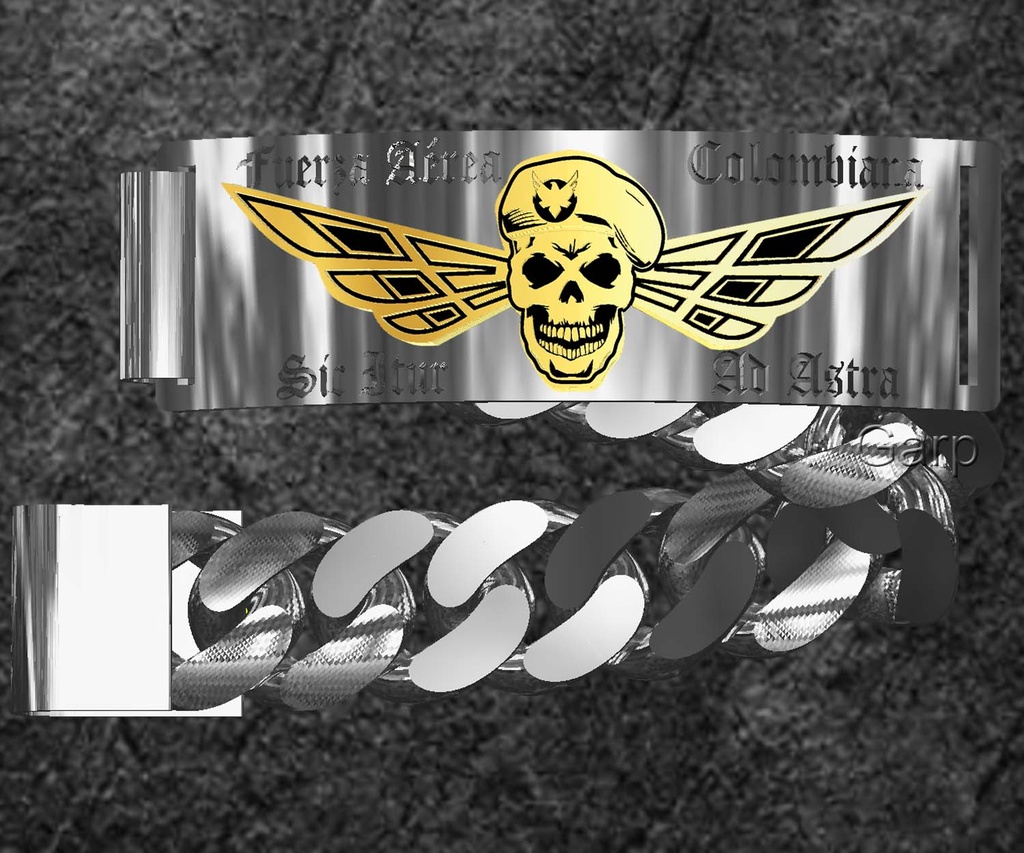 ✈️Pulsera con emblema de Calavera (Bronce)